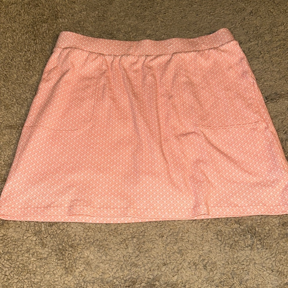 NWT Croft & Barrow Women’s Easy Pull-On Peach and White Skort (L) - Picture 2 of 6
